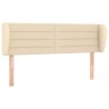 Tête de lit avec oreilles Crème 147x23x78/88 cm Tissu 