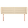 Tête de lit avec oreilles Crème 147x23x78/88 cm Tissu 