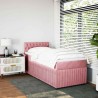 Sommier à lattes de lit avec matelas Rose 90x190 cm Velours 