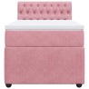 Sommier à lattes de lit avec matelas Rose 90x190 cm Velours 