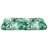 Coussin de palette motif de feuilles 70x40x12 cm tissu 