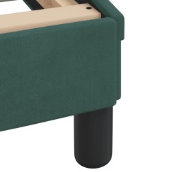Lit avec matelas vert foncé 140x190 cm velours 