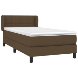 Sommier à lattes de lit avec matelas Marron foncé 80x200 cm 
