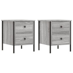 Tables de chevet 2 pcs sonoma gris 40x42x50cm bois d'ingénierie 