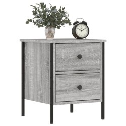 Tables de chevet 2 pcs sonoma gris 40x42x50cm bois d'ingénierie 
