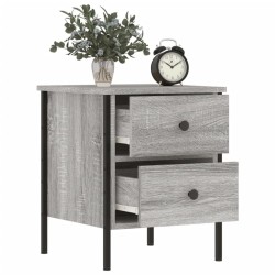 Tables de chevet 2 pcs sonoma gris 40x42x50cm bois d'ingénierie 