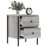 Tables de chevet 2 pcs sonoma gris 40x42x50cm bois d'ingénierie 