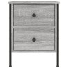 Tables de chevet 2 pcs sonoma gris 40x42x50cm bois d'ingénierie 