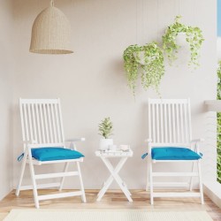 Coussins de chaise lot de 2 bleu clair 40x40x7 cm tissu oxford 