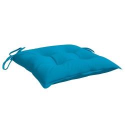 Coussins de chaise lot de 2 bleu clair 40x40x7 cm tissu oxford 