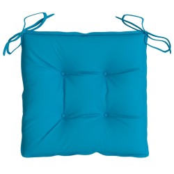 Coussins de chaise lot de 2 bleu clair 40x40x7 cm tissu oxford 