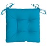 Coussins de chaise lot de 2 bleu clair 40x40x7 cm tissu oxford 