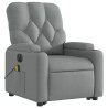 Fauteuil inclinable de massage électrique Gris clair Tissu 