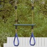 Barre de trapèze et anneaux de gymnastique d'enfants acier 
