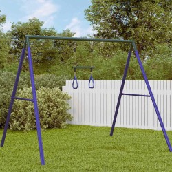 Barre de trapèze et anneaux de gymnastique d'enfants acier 