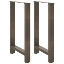 Pieds de table de bar en acier naturel 2 pièces 60 x (90-91) cm Acier 