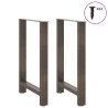 Pieds de table de bar en acier naturel 2 pièces 60 x (90-91) cm Acier 