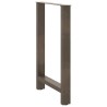 Pieds de table de bar en acier naturel 2 pièces 60 x (90-91) cm Acier 