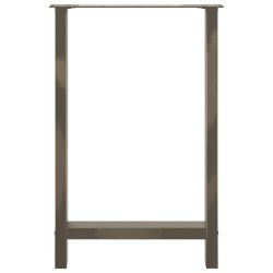Pieds de table de bar en acier naturel 2 pièces 60 x (90-91) cm Acier 