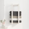 Porte-serviette Blanc 23x18x60 cm Bois de pin massif 