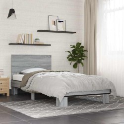 Cadre de lit sans matelas sonoma gris 90x200 cm 