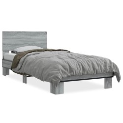 Cadre de lit sans matelas sonoma gris 90x200 cm 