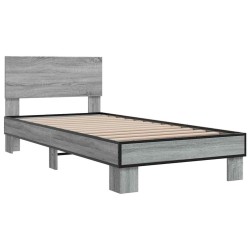 Cadre de lit sans matelas sonoma gris 90x200 cm 