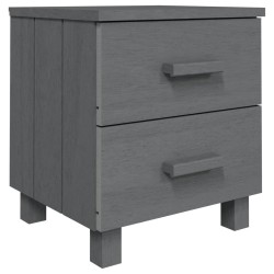 Tables de chevet HAMAR 2pcs Gris foncé 40x35x44,5cm Bois massif 