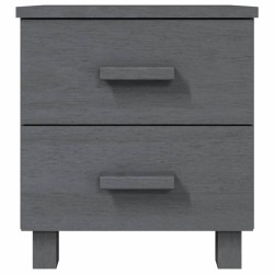 Tables de chevet HAMAR 2pcs Gris foncé 40x35x44,5cm Bois massif 