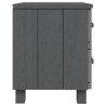 Tables de chevet HAMAR 2pcs Gris foncé 40x35x44,5cm Bois massif 