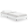 Cadre de lit sans matelas blanc brillant 75x190 cm 