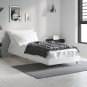 Cadre de lit sans matelas blanc brillant 75x190 cm 