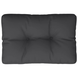 Coussin de palette noir 60x40x12 cm tissu 