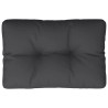 Coussin de palette noir 60x40x12 cm tissu 