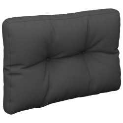 Coussin de palette noir 60x40x12 cm tissu 