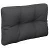 Coussin de palette noir 60x40x12 cm tissu 