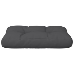 Coussin de palette noir 60x40x12 cm tissu 