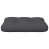 Coussin de palette noir 60x40x12 cm tissu 