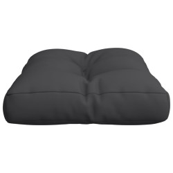 Coussin de palette noir 60x40x12 cm tissu 