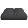 Coussin de palette noir 60x40x12 cm tissu 