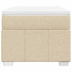Sommier à lattes de lit avec matelas Crème 100x200 cm Tissu 