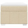 Sommier à lattes de lit avec matelas Crème 100x200 cm Tissu 