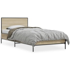 Cadre de lit sans matelas chêne sonoma 100x200 cm 