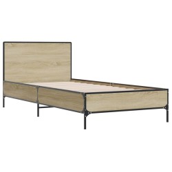 Cadre de lit sans matelas chêne sonoma 100x200 cm 