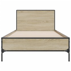 Cadre de lit sans matelas chêne sonoma 100x200 cm 