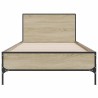 Cadre de lit sans matelas chêne sonoma 100x200 cm 