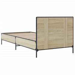 Cadre de lit sans matelas chêne sonoma 100x200 cm 