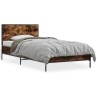 Cadre de lit sans matelas chêne fumé 100x200 cm 