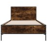 Cadre de lit sans matelas chêne fumé 100x200 cm 