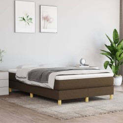 Sommier à lattes de lit avec matelas Marron foncé 120x200 cm 